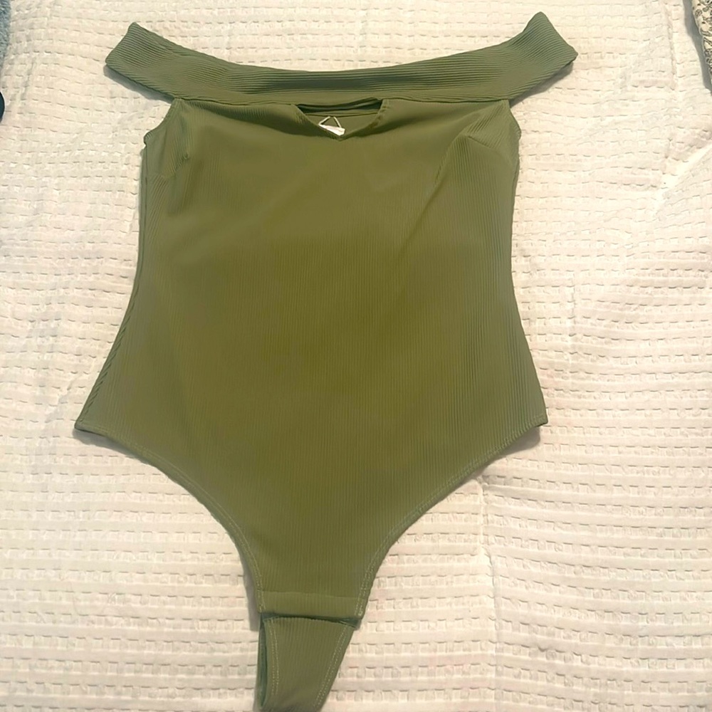 Green blouse bodysuit